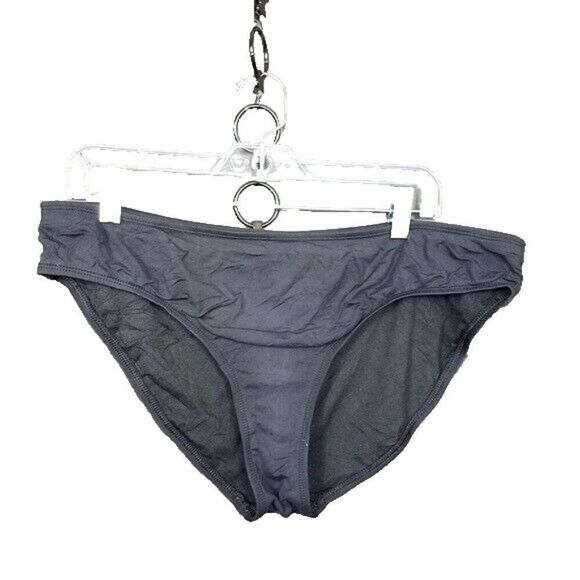Liz Claiborne Size 16 Black Bikini Swim Bottoms High Rise Swimming Bathing Suit - Picture 1 of 12